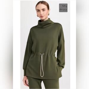Varley Double Soft Freya Sweat Olive Night Size XL Green Pullover Drawstring